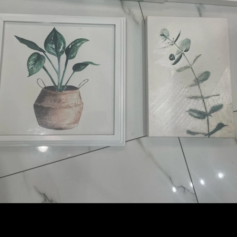 Hobby Lobby Home Decor Art Bundle of leaf and plant hanging art frames